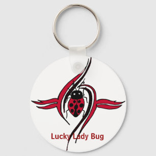 Llavero afortunado de señora Bug
