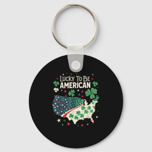 Llavero Afortunado De Ser Estadounidense - Shamrock Clover