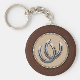 Llavero Afortunados herraduras plateadas occidentales