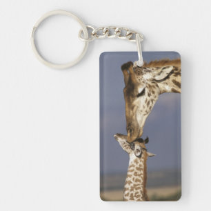 Llavero África, Kenia, Masai Mara. Jirafas (Giraffa