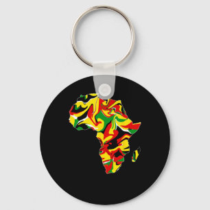 Llavero Africa Map Green Yellow Red Proud African Prige Ke