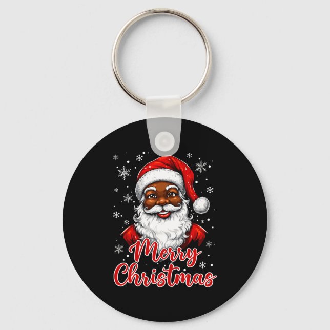 Llavero African American Santa Christmas Vintage Afro Blac (Anverso)