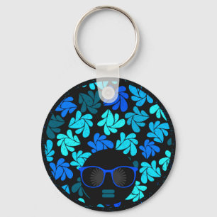 Llavero Afro Diva Azul 