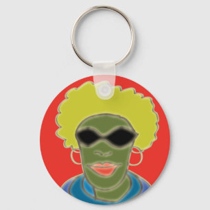 Llavero Afro-izquierda