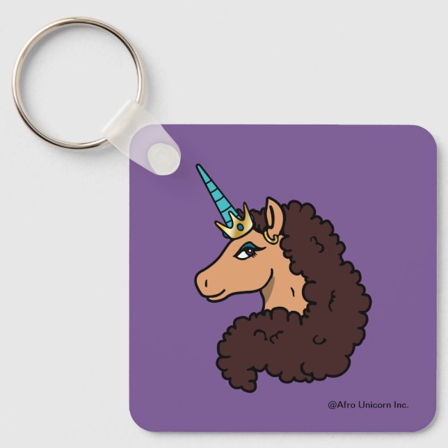 Llavero Afro Unicornio | Divino (Anverso)