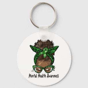Llavero Afroamericana de Black Woman Mental Health Awaring