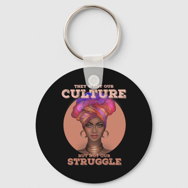 Llavero Afroamericano T Para Mujeres Cultura De Historia N (Anverso)