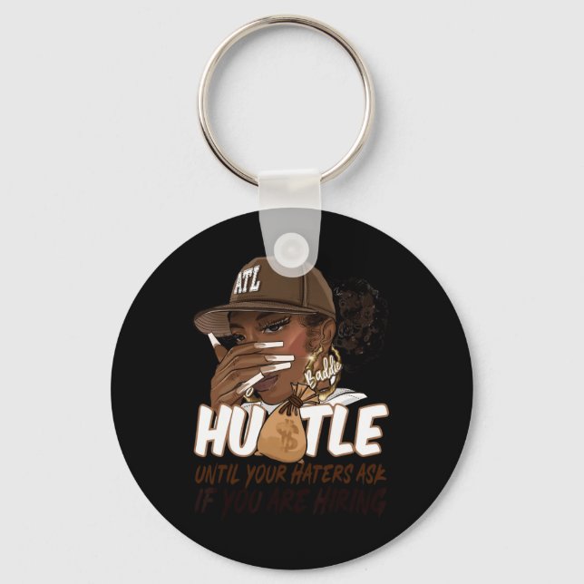 Llavero Afromujer sarcástica hasta que los odiadores te pr (Anverso)