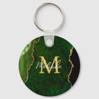 Agante de mármol verde y oro