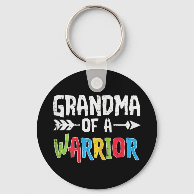 Llavero Agarra esta linda abuela de una camiseta guerrera  (Anverso)