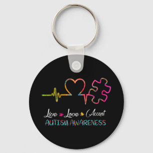 Llavero Agarra este "amor vivo acepta conciencia del autis