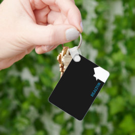 Llavero Agente de listado inmobiliario negro único