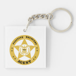 Llavero AGENTE DE RECUPERACIÓN FUGITIVA Keychain acrílic