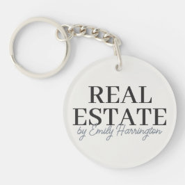 Llavero Agente Inmobiliario Neutral Moderno