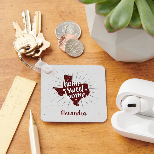 Llavero Aggie Maroon Home Sweet Home Texas Keychain (Escritorio )