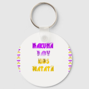 Llavero Agradable Hakuna Matata Púrpura y Amarillo Niños G