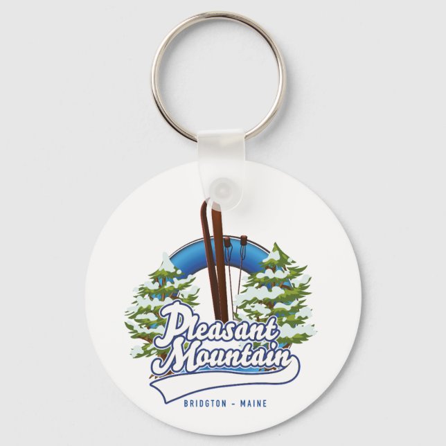 Llavero Agradable logo de Mountain Ski Bridgton. (Anverso)