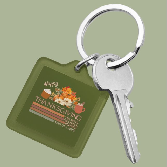Llavero Agradecido y agradecido diseño de Acción de Gracia (Subido por el creador)