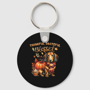 Llavero Agradecidos y agradecidos Dachshund Dog Fall