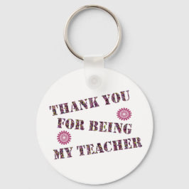 Llavero Agradecimiento del profesor Flor Rosa