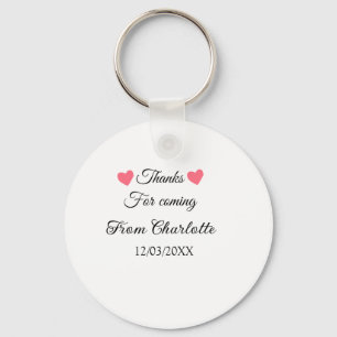 Llavero agradecimientos por el mensaje de texto de añadir