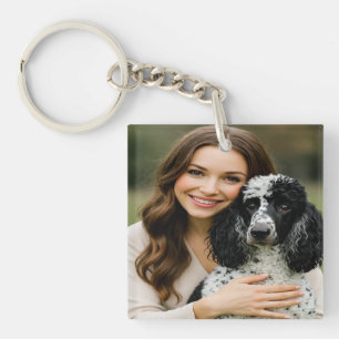 Llavero Agregar foto de Poddle Personalizar Personalizado