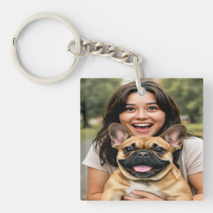 Llavero Agregar foto personalizada de Bulldog Francés