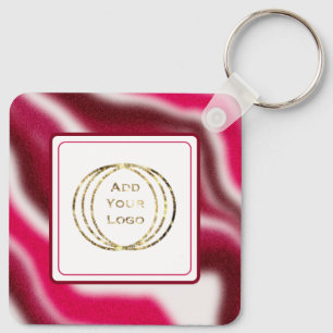 Llavero Agregar promoción de Navidades brillantes con logo