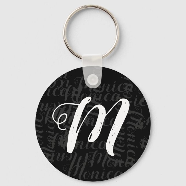 Llavero agregar su propio nombre e inicial para crear un m (Anverso)