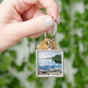 Llavero Agua Canoa en el lago de Suecia