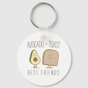 Llavero Aguacate + Toast Best Friends Funny Keychain
