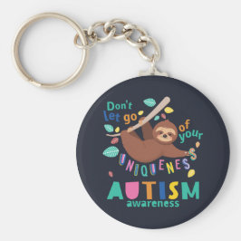 Llavero Aguarda Con Tu Conciencia De Autismo De La Lema De