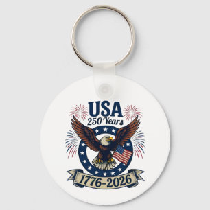 Llavero Águila Americana Patriótica 250 Años 1776-2026