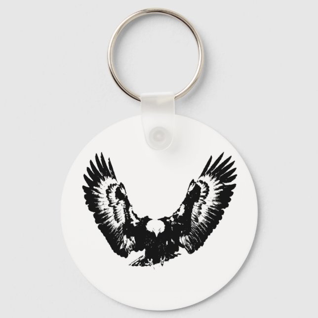Llavero Águila blanca y negra (Anverso)