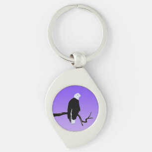 Llavero Águila calva al atardecer - Original Arte de Vida