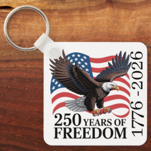 Llavero Águila Calva Bandera Americana 250 Años de Liberta