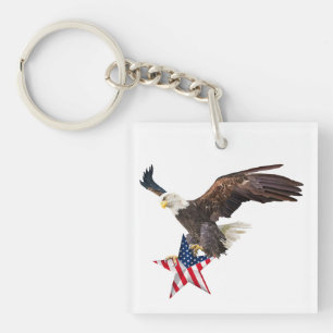 Llavero Águila calva bandera de EE. UU.