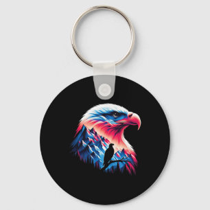 Llavero Águila calva bandera de EE. UU. 4 de julio concept