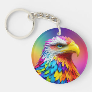 Llavero Águila calva de color arcoiris 65456