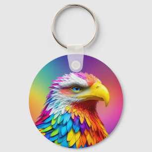 Llavero Águila calva de color arcoiris 65456