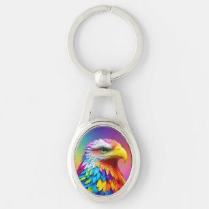 Llavero Águila calva de color arcoiris 65456
