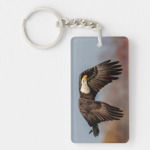 Llavero Águila calva en vuelo