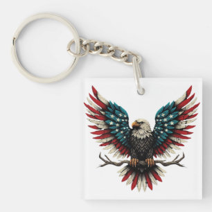 Llavero Águila calva norteamericana/estadounidense patriót