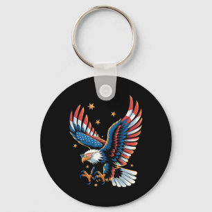Llavero Águila Calva Patriótica Bandera Americana 4 De Jul