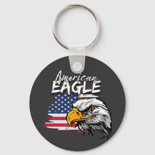 Llavero Águila con bandera estadounidense