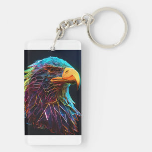 Llavero águila de cristal en fuga, retratando la independe