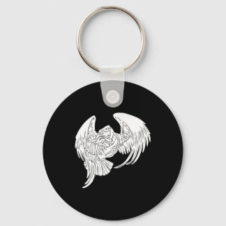 Llavero Águila de tatuaje tribal negro