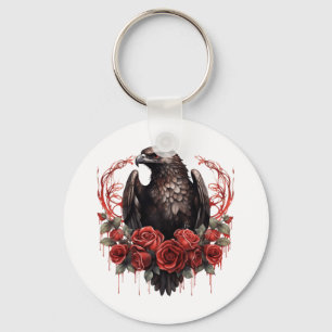 Llavero Águila gótica Animales del bosque salvaje Roses ro