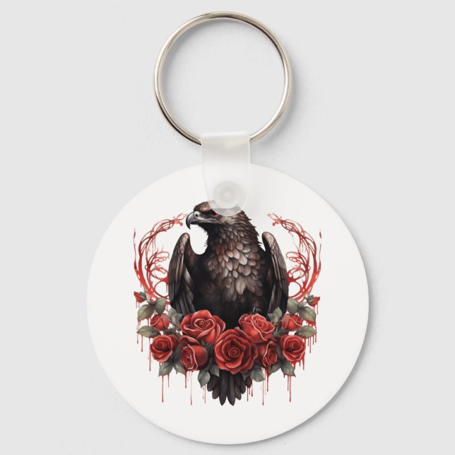 Llavero Águila gótica Animales del bosque salvaje Roses ro (Anverso)