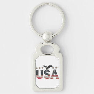 Llavero Águila Patriótica de Estados Unidos + diseño de ba